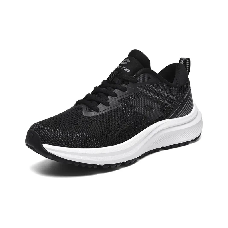 LOTTO Cushioned Slip Resistant Support Low Top Running Shoes Women's Black/White-2