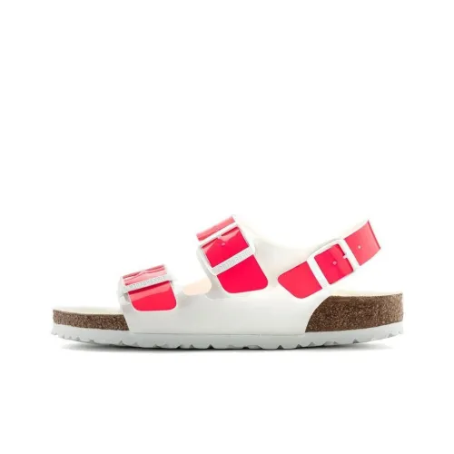Birkenstock Beach Sandals Women's Pink White Narrow Fit
