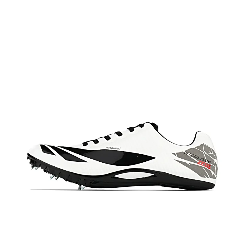 Winglized Low Top Running Shoes Unisex White Upper Black Sole-0