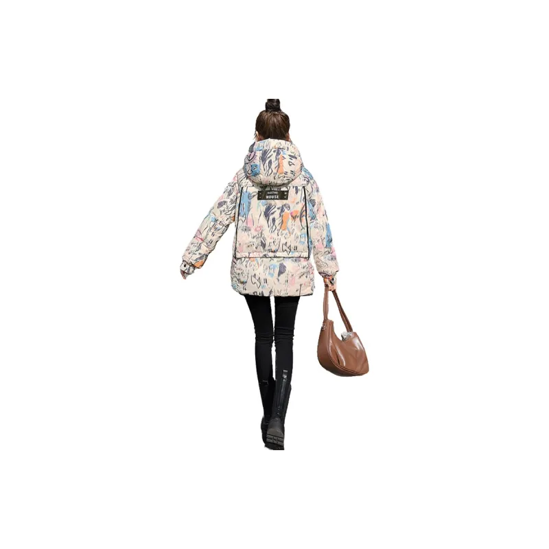 Cypress House Down Jacket Women's White Base Graffiti-0