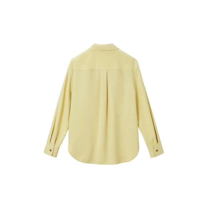 OVV Shirts Women's Medium Yellow Solid Color A7-1