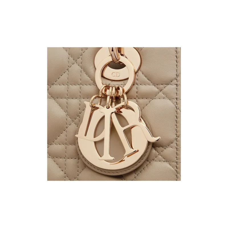 DIOR Lady DiorMy ABCDior Sheepskin Dior Bag Shoulder Bag Crossbody Bag Handbag Small Size Women's Natural-4