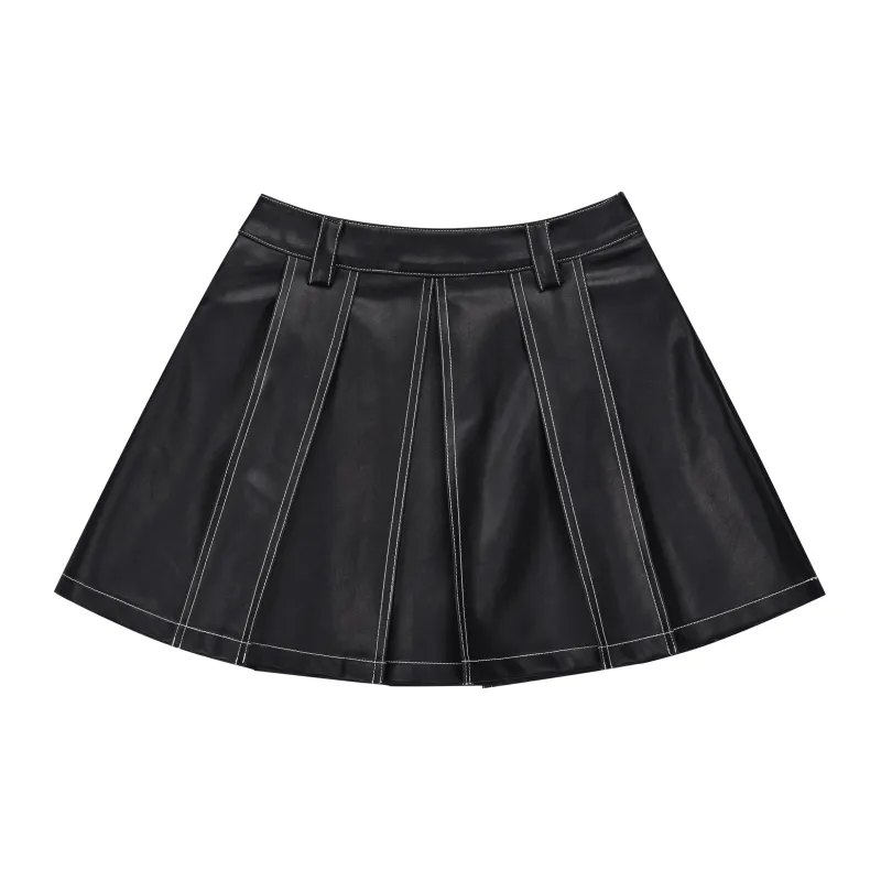 PP Casual Short Skirts Women's Black-1