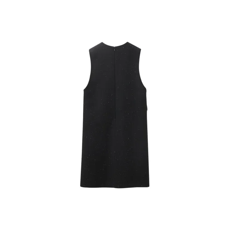 OVV Long Sleeved Dresses Women's Black Solid Color A2-1