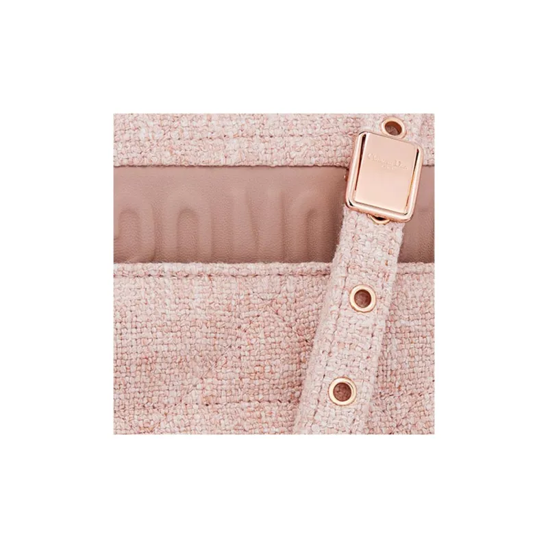 DIOR Linen Handbag, Shoulder Bag, Crossbody Bag Trumpets Women's Rose Pink-6