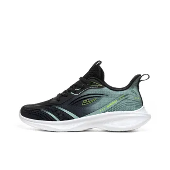 Warrior Cushioning Anti Slip Wear Resistant Breathable Moisture Wicking Low Top EVA Running Shoes Men's Black Green