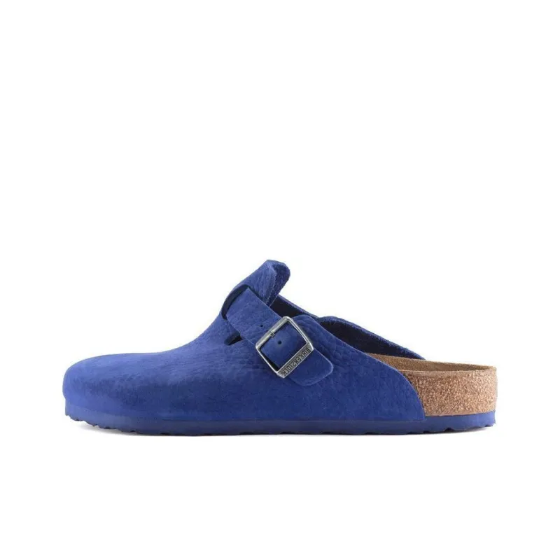 Birkenstock Boston Nubuck Leather Indigo Blue-0