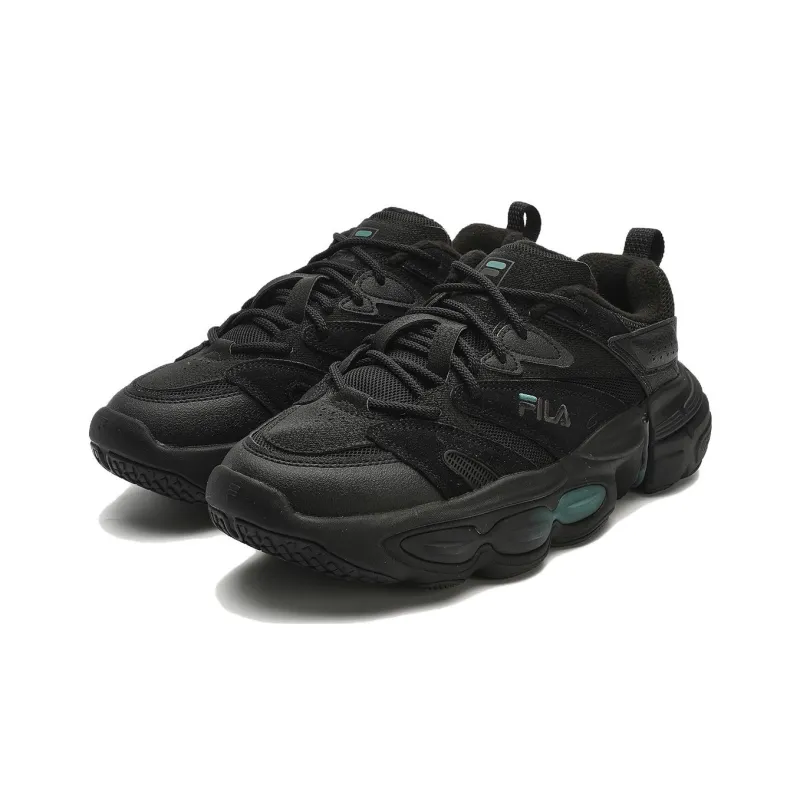 FILA ET Anti Slip Wear Resistant Low Top Running Shoes Men's Black-2