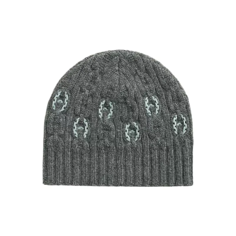 HERMES Beanies Men's Mixed Gray-0