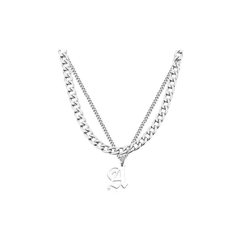 MISS TOOYA Titanium Steel Necklaces Unisex Silver-0