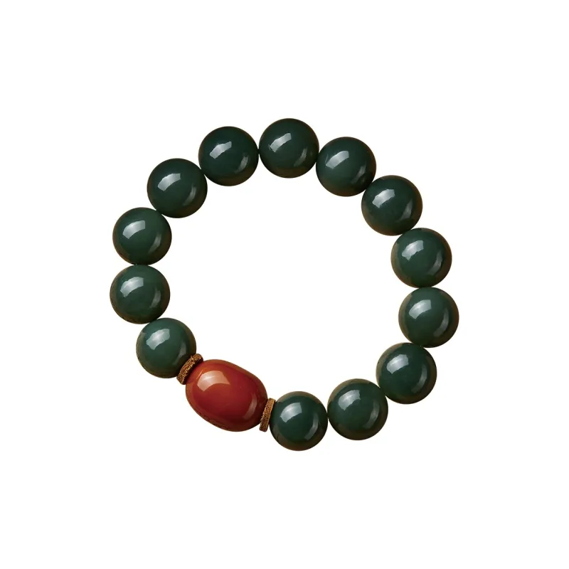 Moonstone Edge Bracelets Green Jade Unisex-0