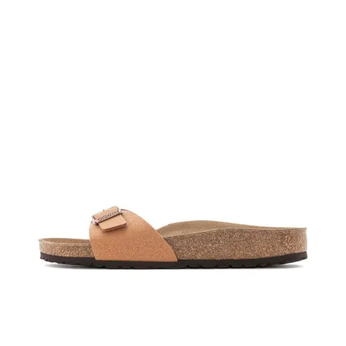 Birkenstock Slide Slippers Unisex Light Brown Narrow