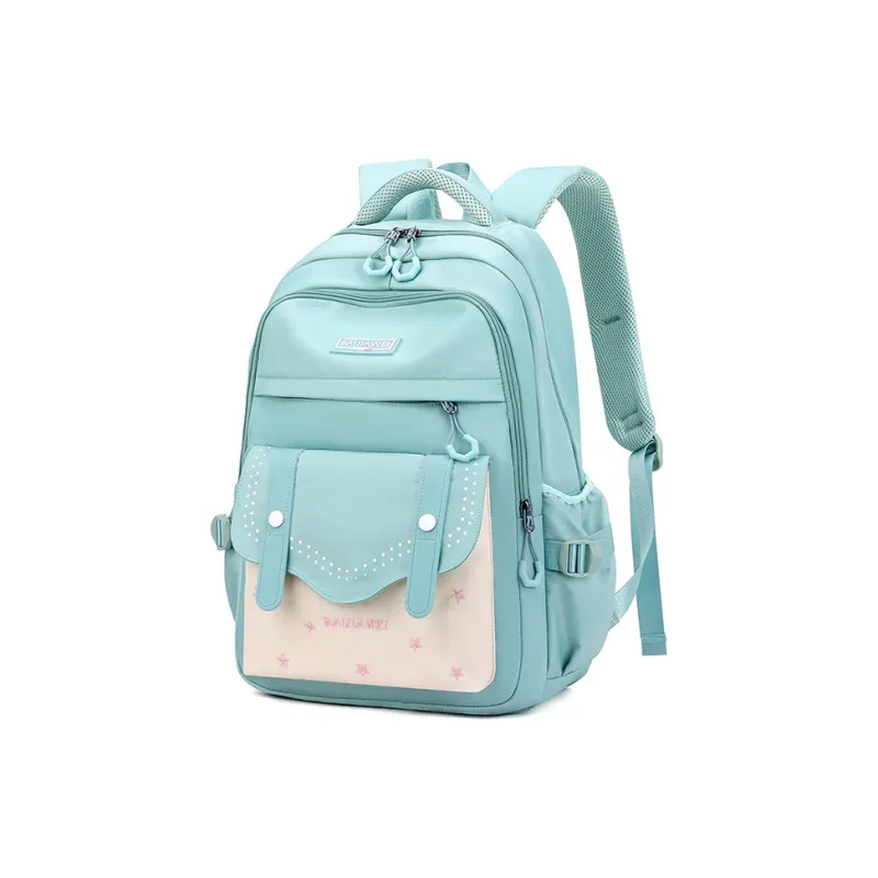 Deli Bear Nylon Fabric Backpack Regular Women's Black/Purple/Green/Pink-3