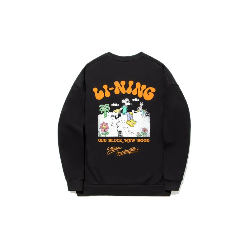 LiNing Li Ning X Steven Harrington Sweatshirt Unisex Black-1