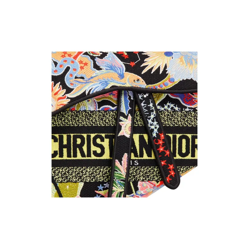 DIOR Saddle Embroidery Handbag Women's Multicolor-5