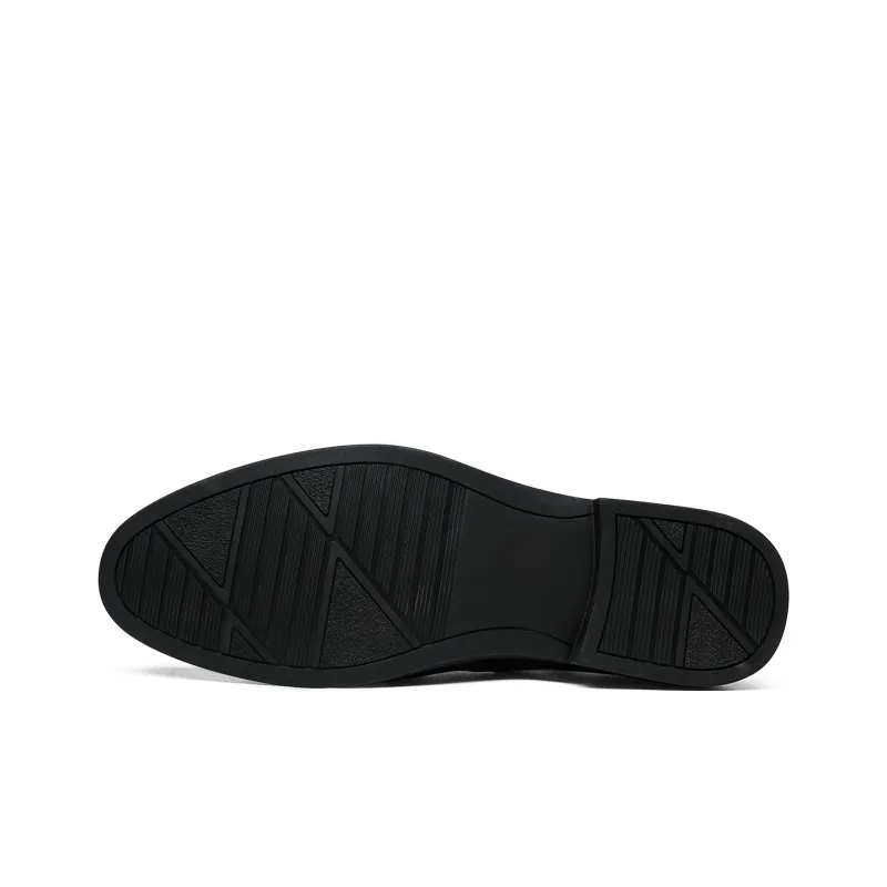 CHINT Dress Shoes Men Low Top Black-4