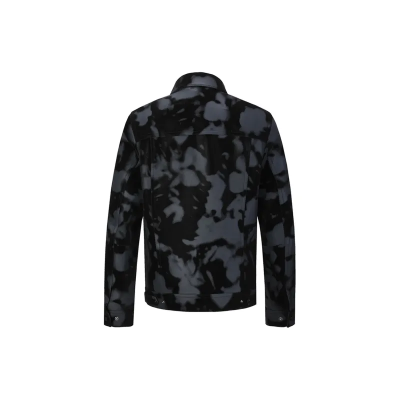 DAVID NAMAN Leather Jacket Men's Gray-2