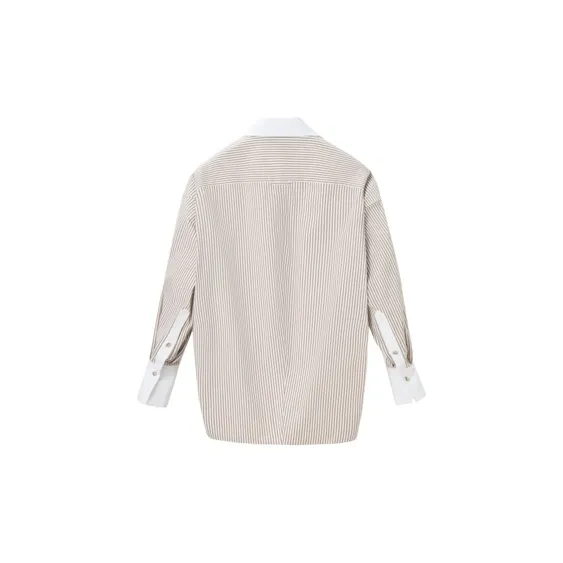 OVV Shirts Women's Khaki & Contrast-1