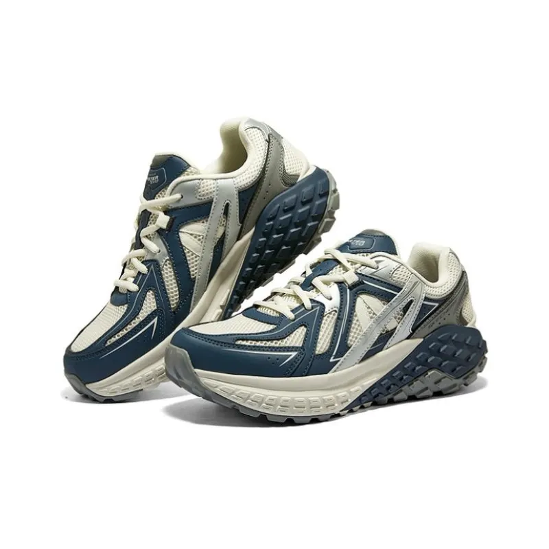 Skechers Cushioning Wear Resistant Low Top Casual Shoes Men's Blue White-2