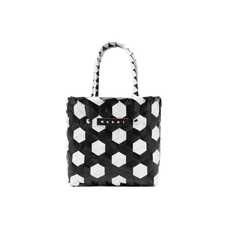 MARNI Leather Portable Kids' Bag Kids' Black & White-1