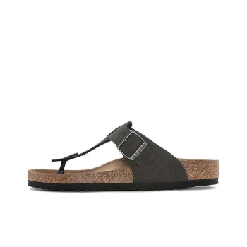 Birkenstock Flip Flops Men's Desert Dust Black Narrow Fit