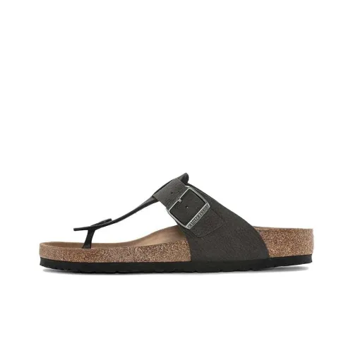 Birkenstock Flip Flops Men's Desert Dust Black Narrow Fit
