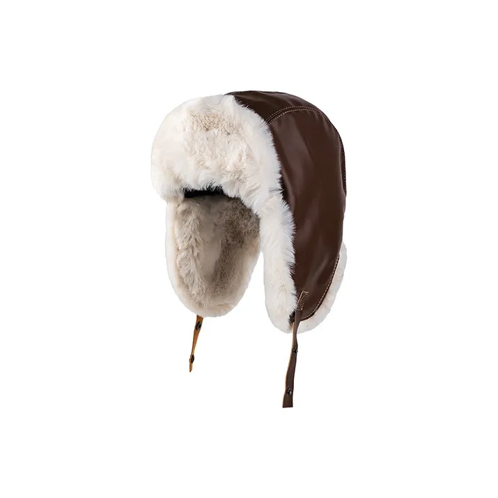 FREE RABBITⅡ Leather Trapper Hats Unisex-4