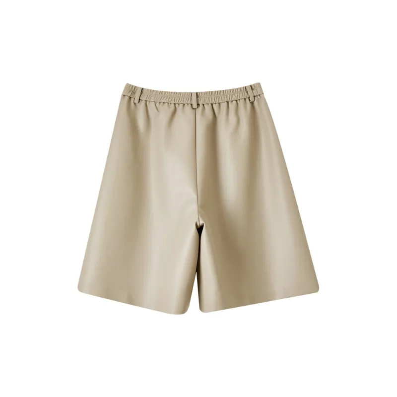 SENTUBILA Casual Shorts Women's Light Khaki-1