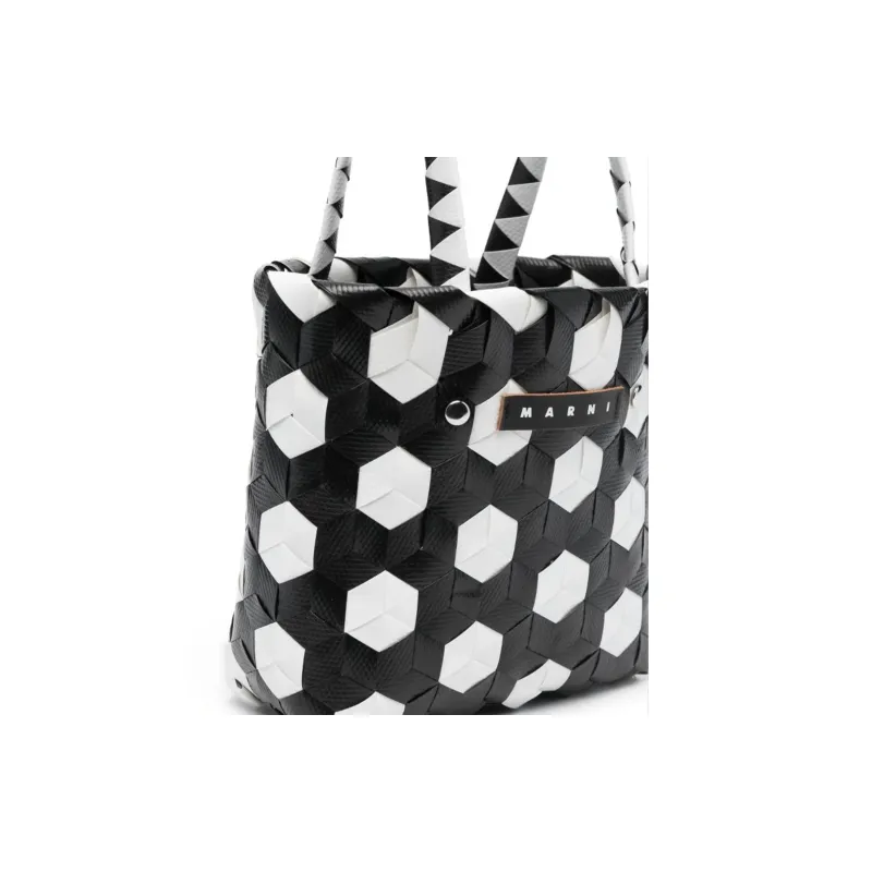 MARNI Leather Portable Kids' Bag Kids' Black & White-4
