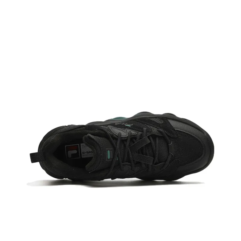 FILA ET Anti Slip Wear Resistant Low Top Running Shoes Men's Black-3