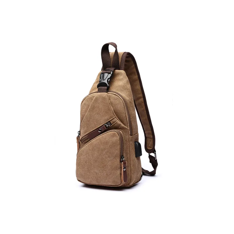 Slazenger Canvas With Microfiber Leather Canvas Bag Sling Bag Men's Multicolor-4