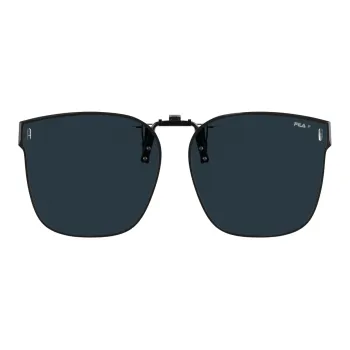 FILA TR/Memory Plastic Square Prescription Clip on Sunglasses Unisex Stone Gray Coconut Brown Starry Blue