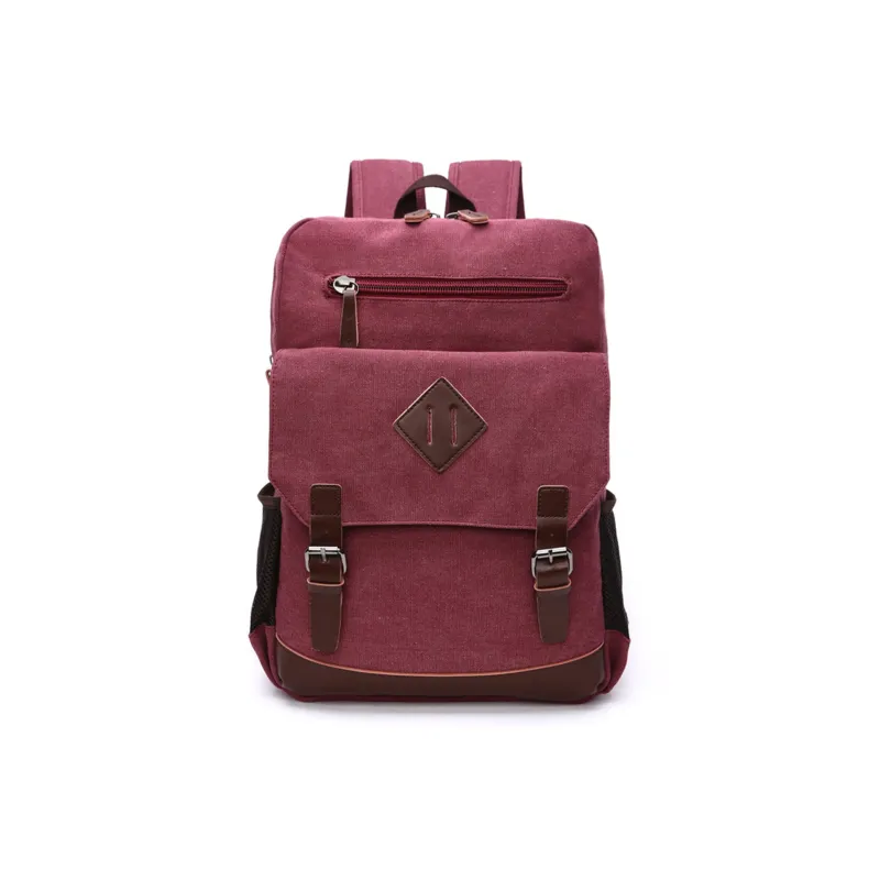 Slazenger Canvas With Leather 15.6 Inch Laptop Backpack Regular Unisex Multicolor-16