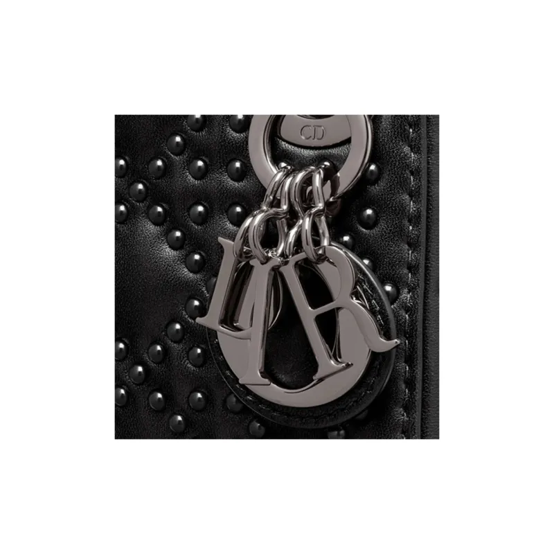 DIOR Lady Dior Sheepskin DaiFeng Bag One Shoulder Handbag Mini Women's Black-4