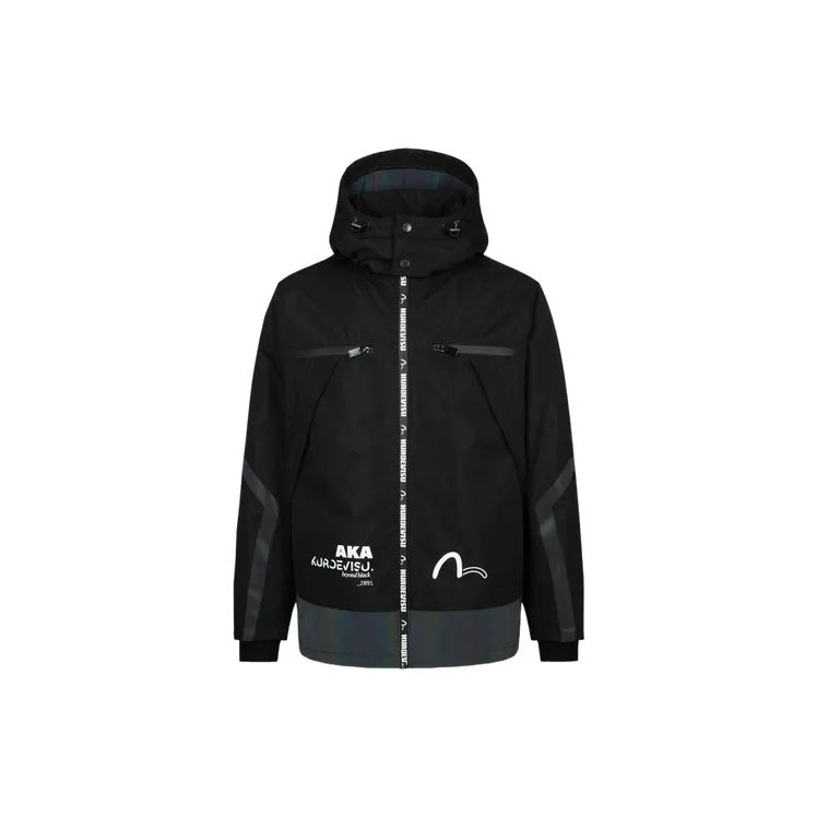 EVISU Puffer Jackets Men Black-1