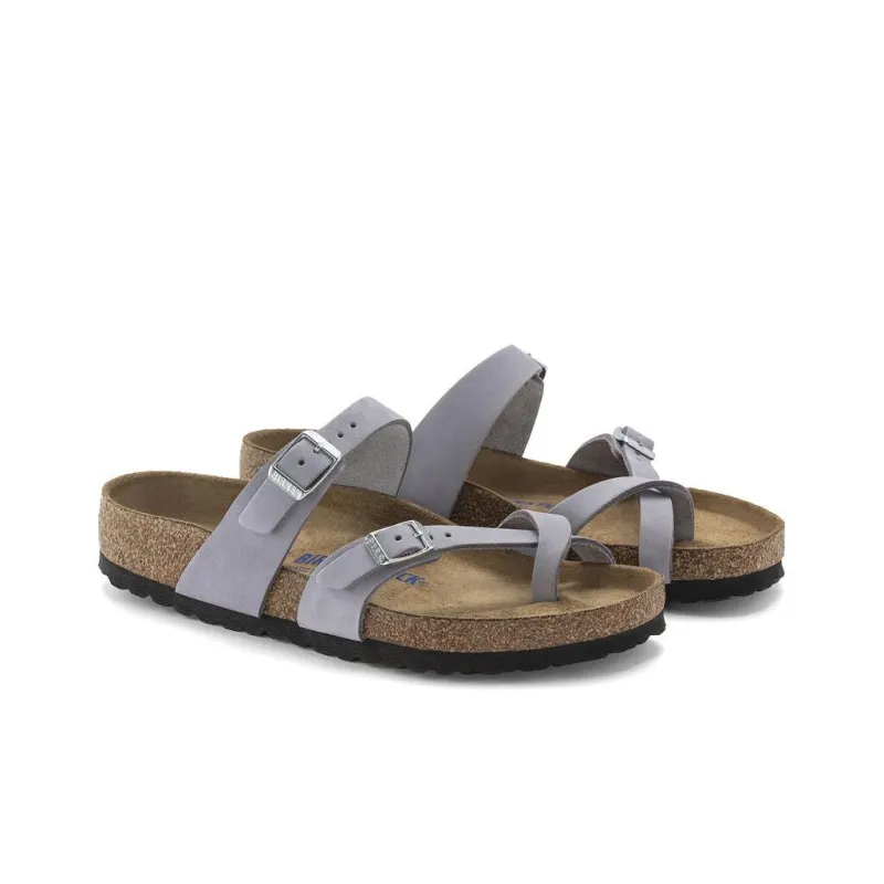 Birkenstock Slide Slippers Women's Dusty Purple Narrow Fit-2