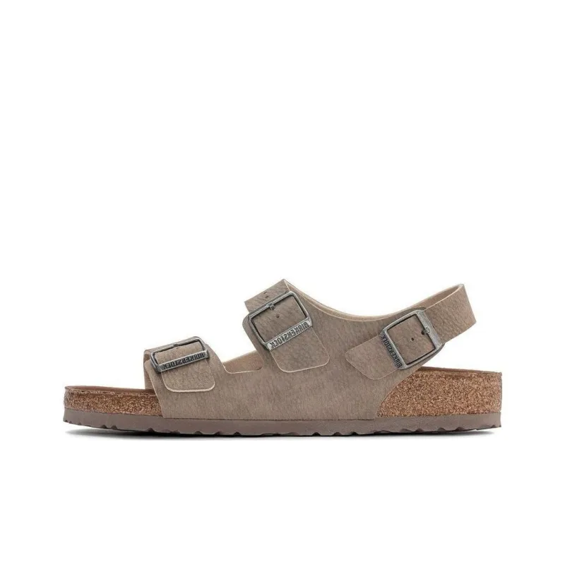 Birkenstock Milano Vegan Beach Sandals Men's Taupe Narrow Fit-0