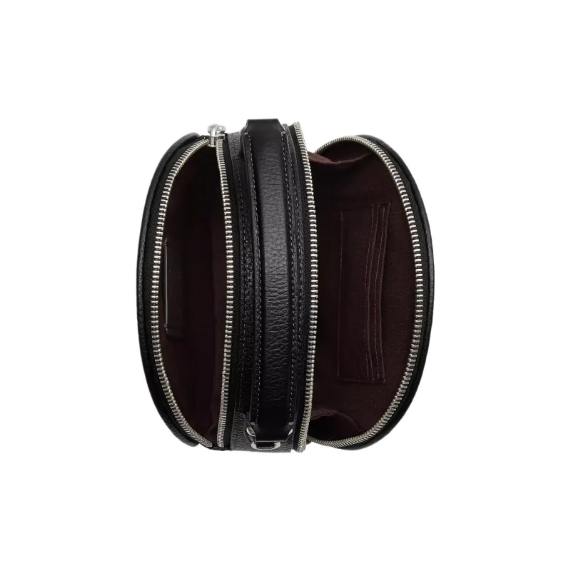 COACH Canteen Eggstone Grain Leather Handbag Shoulder Bag Crossbody Bag Small Size Women's Black-2