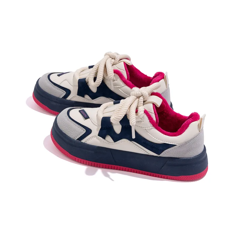 HUANQIU Thermal Abrasion Resistant Lightweight Low Top Skateboard Shoes Women's Blue-5