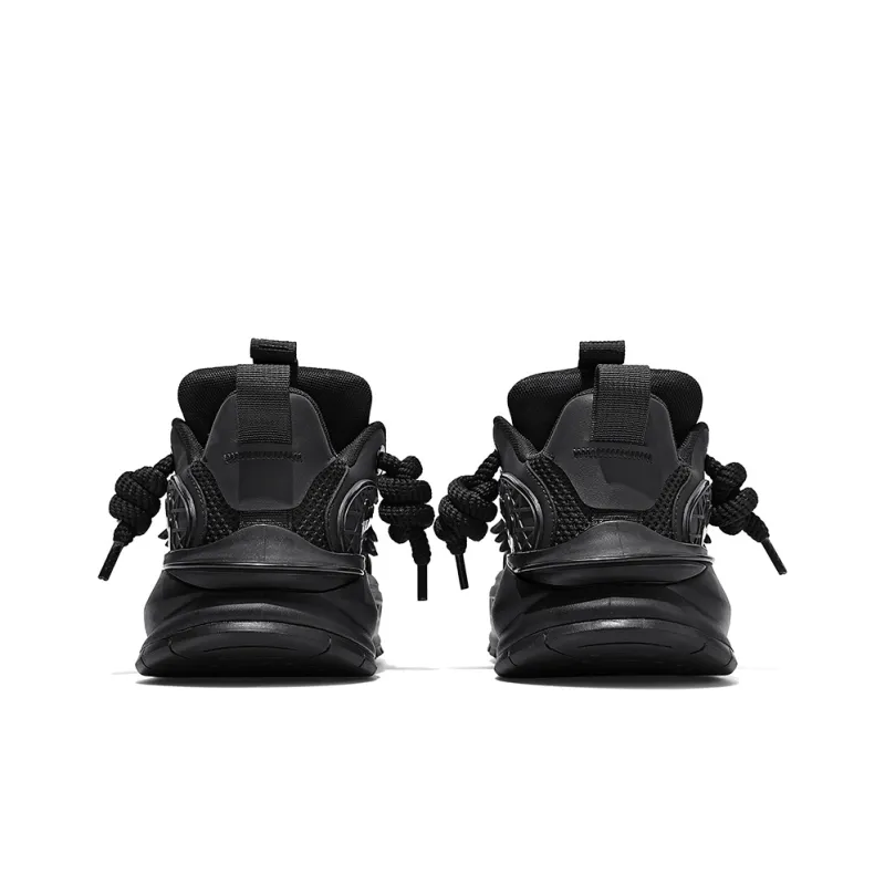 SK.TRIP Low Top Chunky Sneakers Unisex Jet Black-3