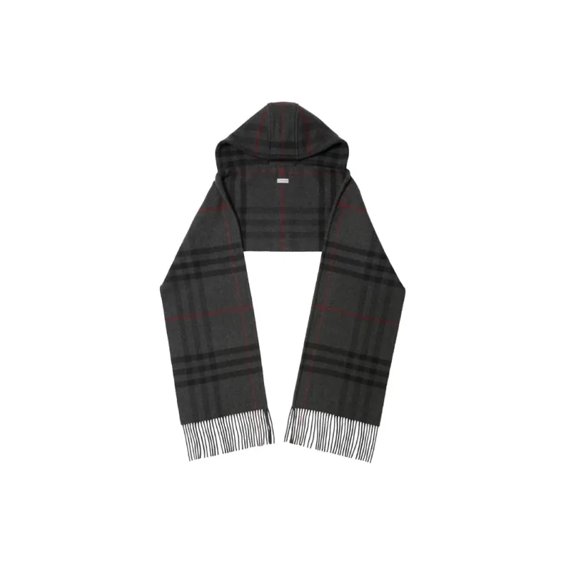 Burberry Checked Hooded Scarf-0