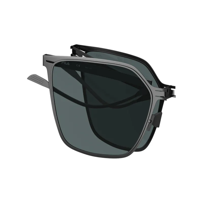 FILA Alloy Square Sunglasses Unisex Stone Gray, Coconut Brown, Starry Blue-0