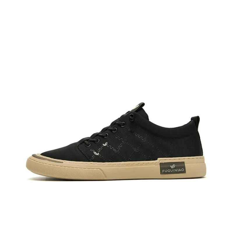 Rich Birds Low Top Skateboard Shoes Men's Black-0