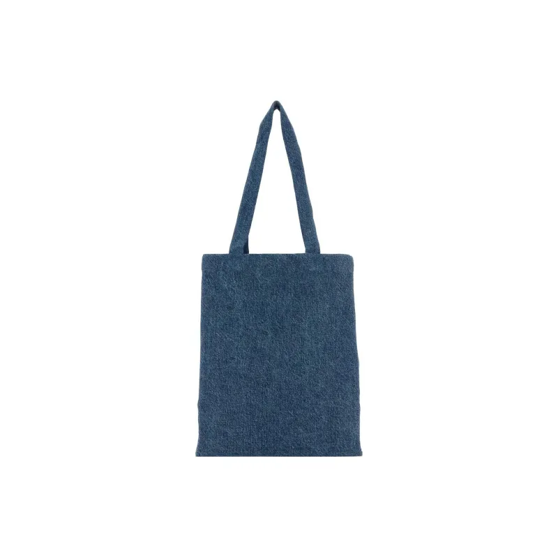 A.P.C Logo Printed Denim Shopping Bag-2