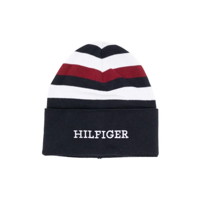 Tommy Hilfiger Junior Logo-embroidered Cotton Beanie-0