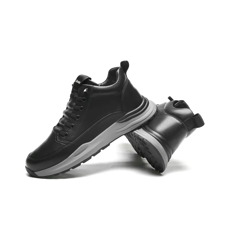 SOBB Low Top Skateboard Shoes 3.3cm Men's Black-4