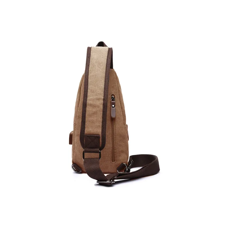 Slazenger Canvas With Microfiber Leather Canvas Bag Sling Bag Men's Multicolor-6