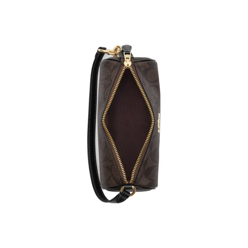 COACH Nolita Artificial Leather Cylinder Handbag Shoulder Bag Women's Dark Color Khaki Monogram-1