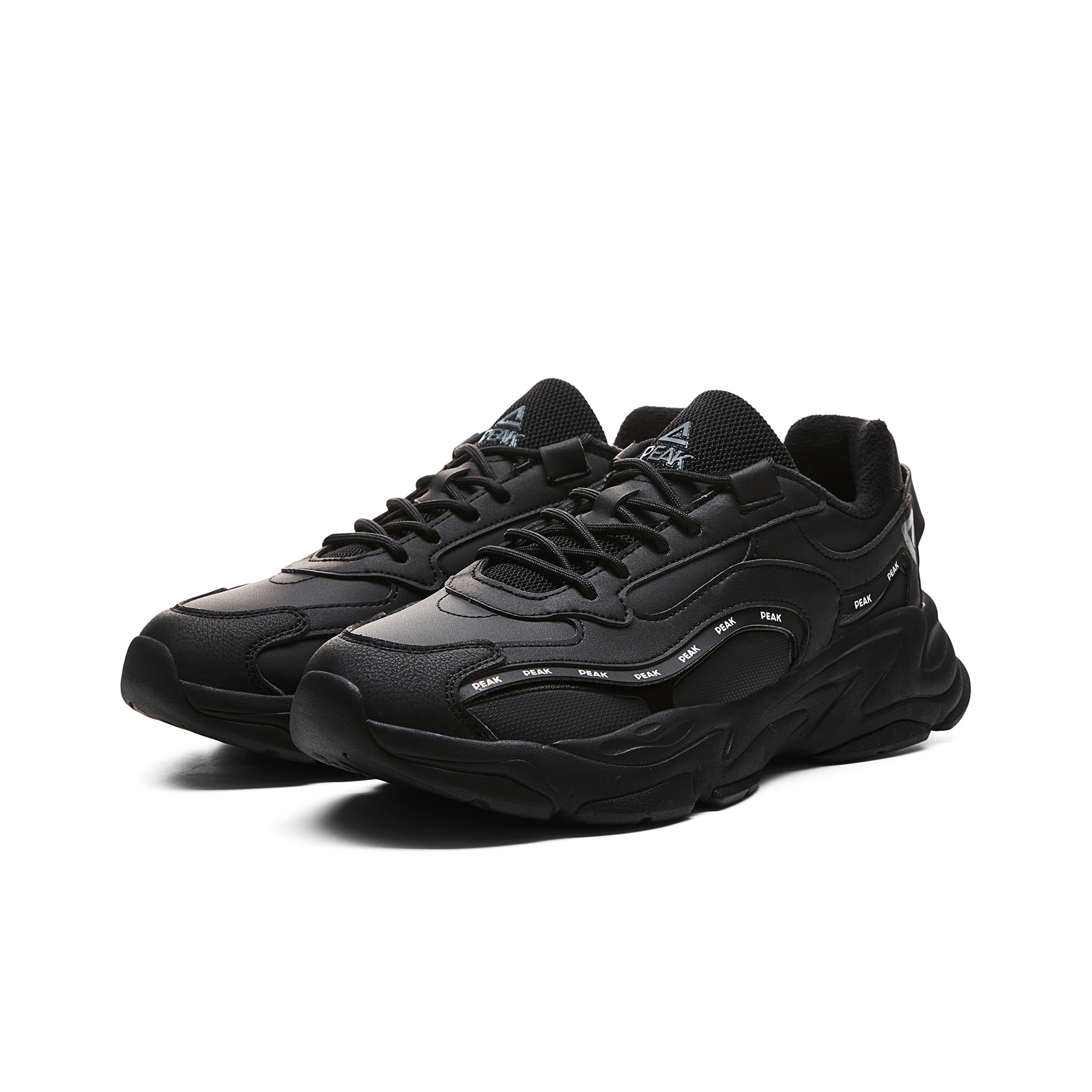 PEAK Chunky Sneakers Men Low-Top Black US M 8 - POIZON