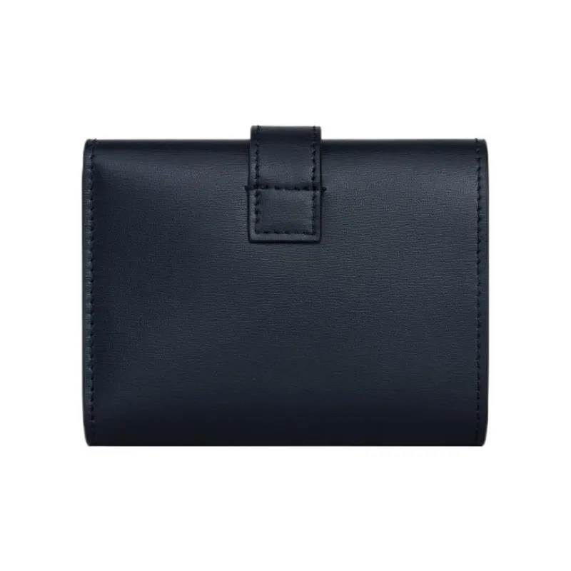 CELINE Shiny Calfskin Wallet Men's Dark Blue-2